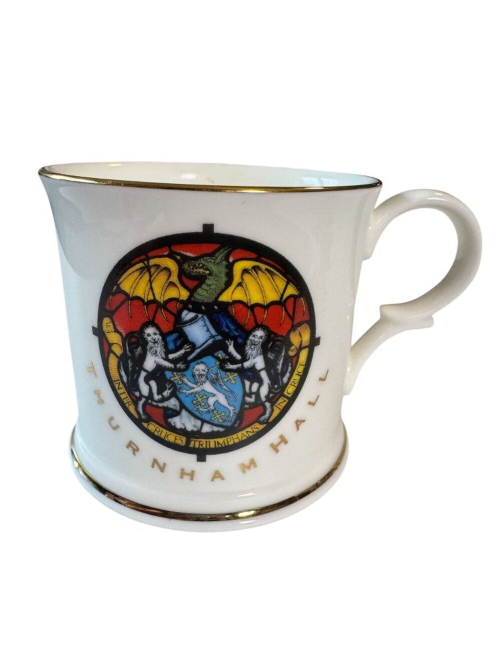 Vintage Thurnham Hall Helen Bull Ceramics Fine Bone China Crest Mug